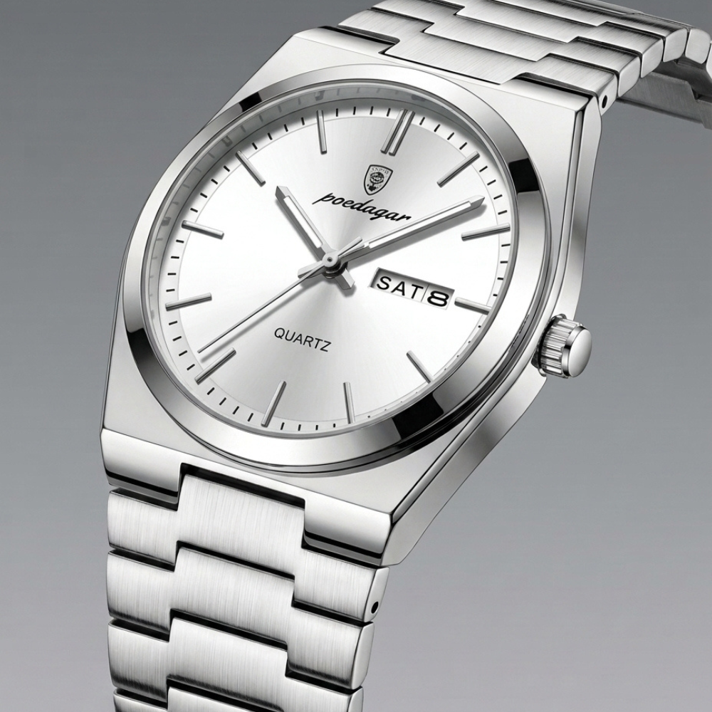 Quartz Watch – Stainless Steel Emerald Green Edition