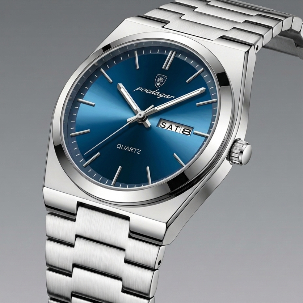 Quartz Watch – Stainless Steel Emerald Green Edition