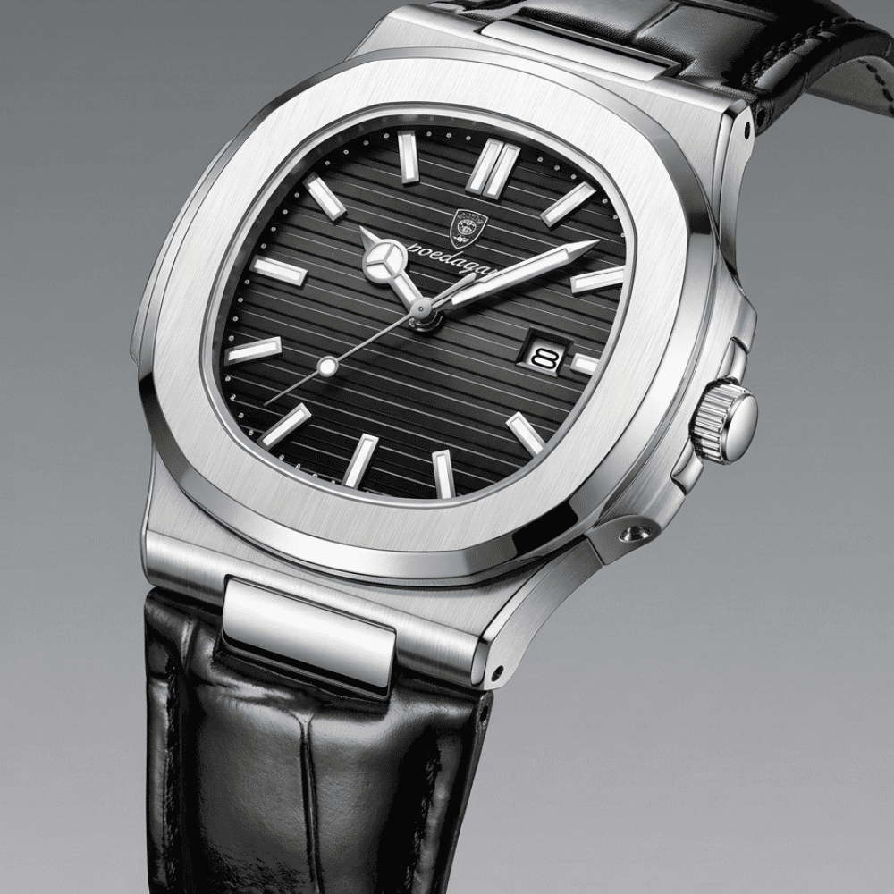 Quartz Watch – Leather Strap Date Luminous Edition