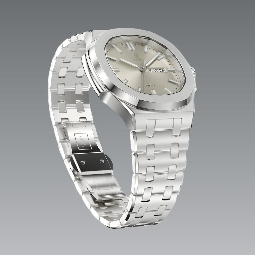 Quartz Watch – Steel Day-Date Luminous Edition