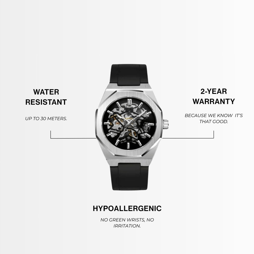 Automatic Watch – Octagonal Steel Silicone Edition