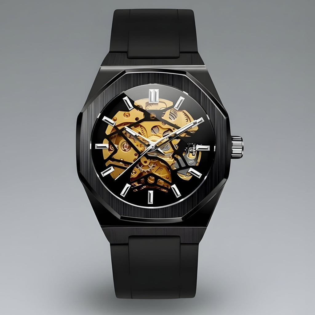 Automatic Watch – Octagonal Steel Silicone Edition