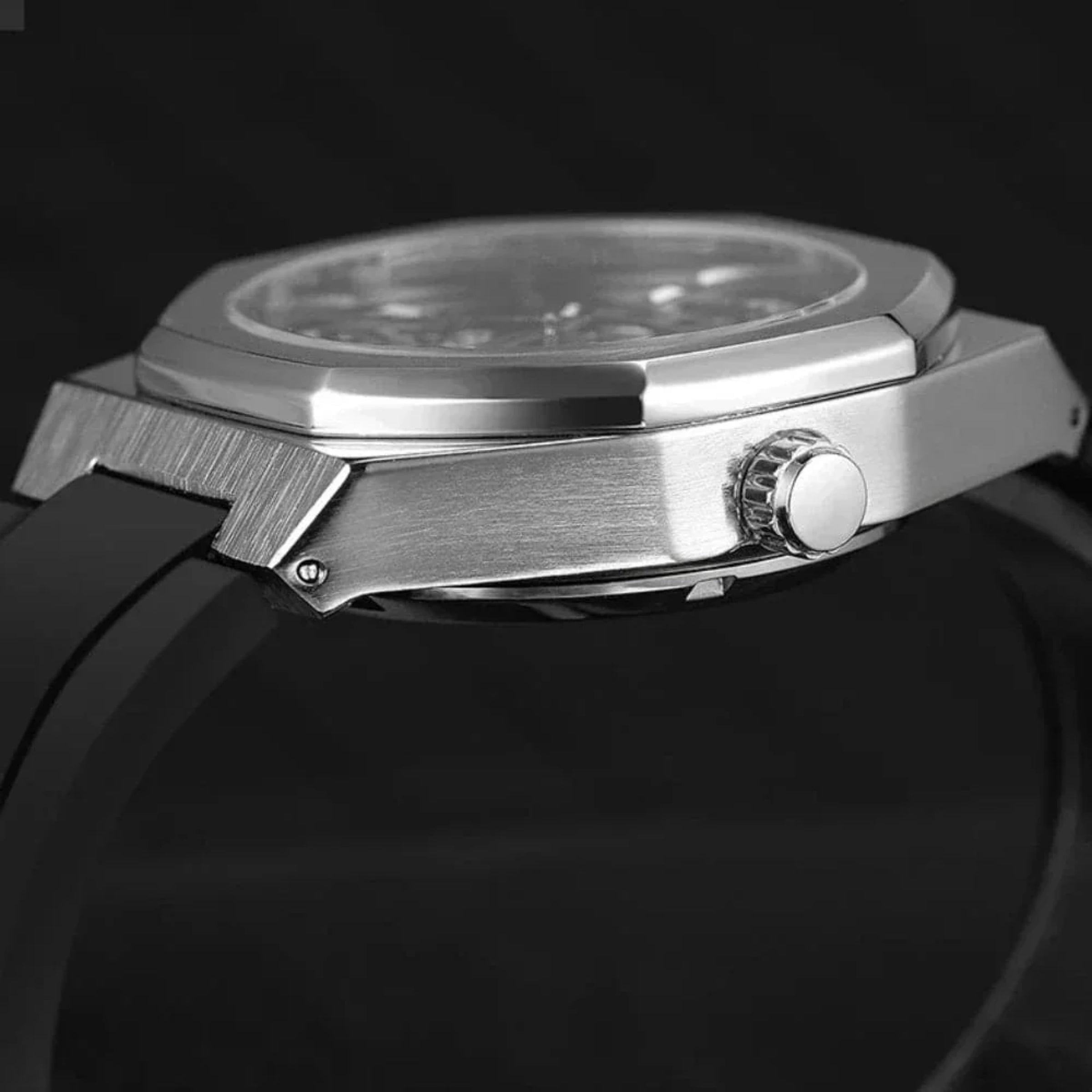Automatic Watch – Octagonal Steel Silicone Edition