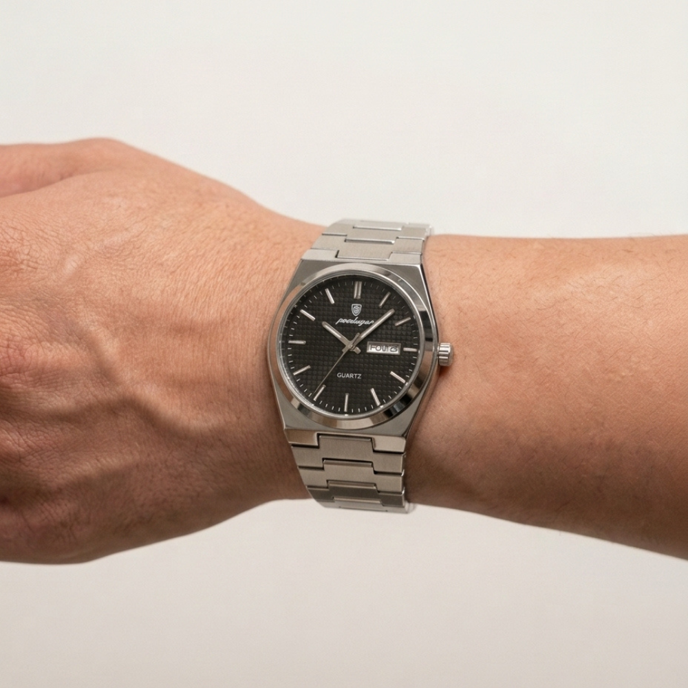 Quartz Watch – Stainless Steel Emerald Green Edition