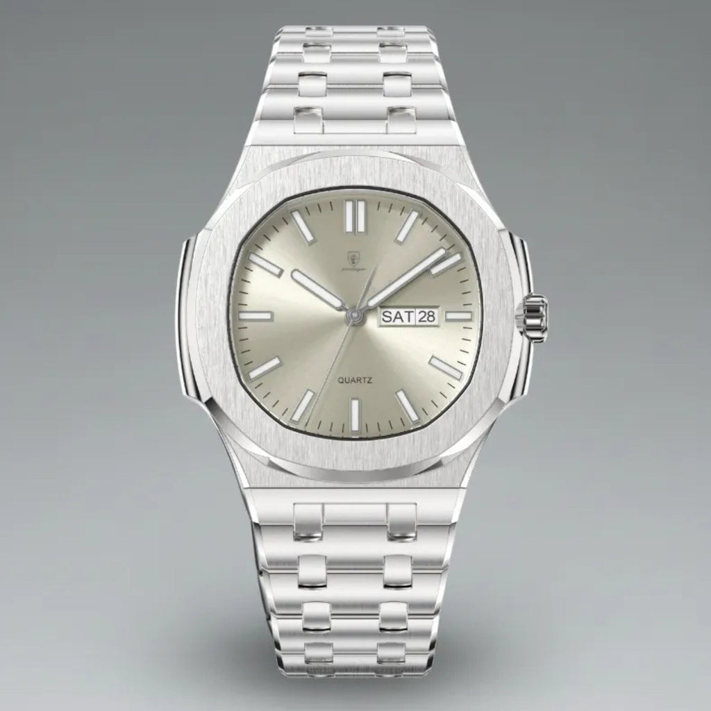Quartz Watch – Steel Day-Date Luminous Edition