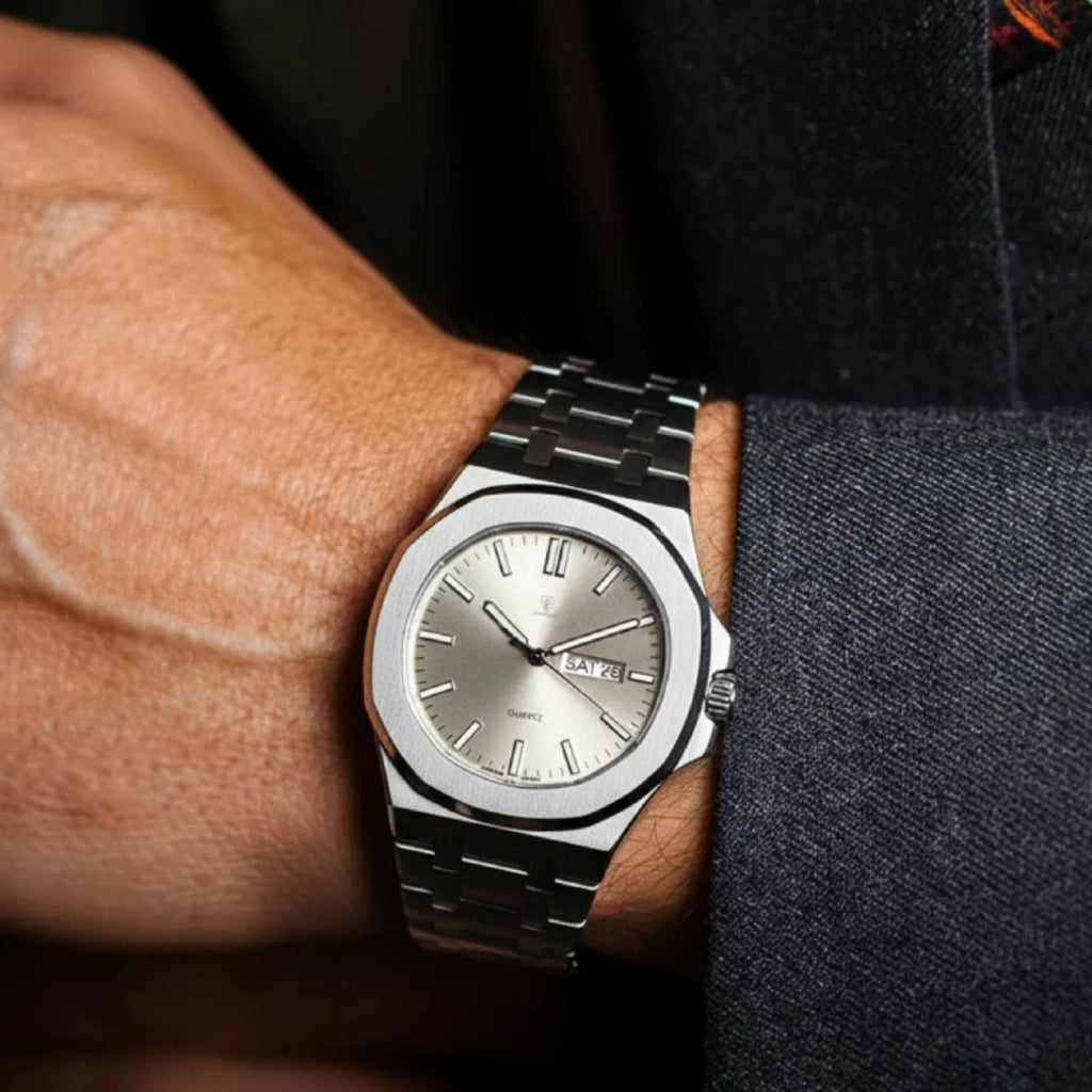 Quartz Watch – Steel Day-Date Luminous Edition