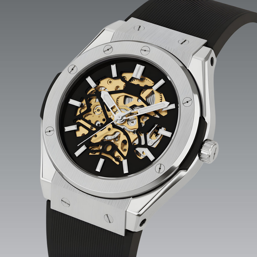Automatic Watch – Steel Gold Movement Edition