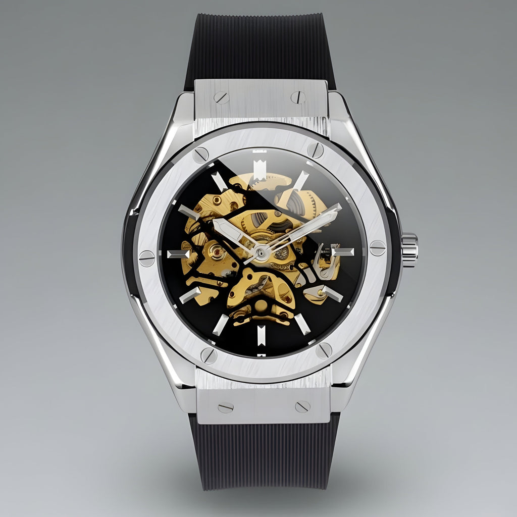 Automatic Watch – Steel Gold Movement Edition