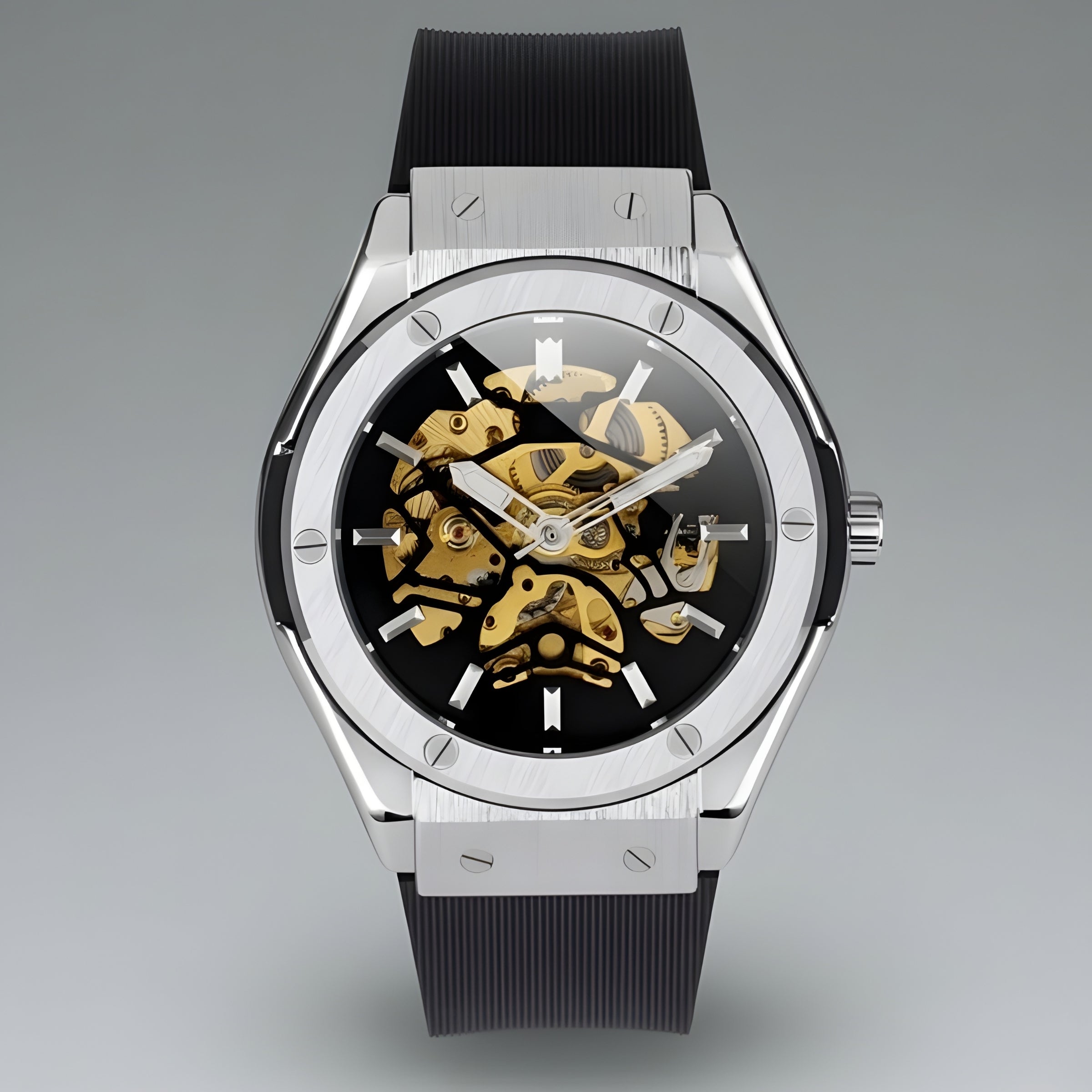 Automatic Watch – Steel Gold Movement Edition