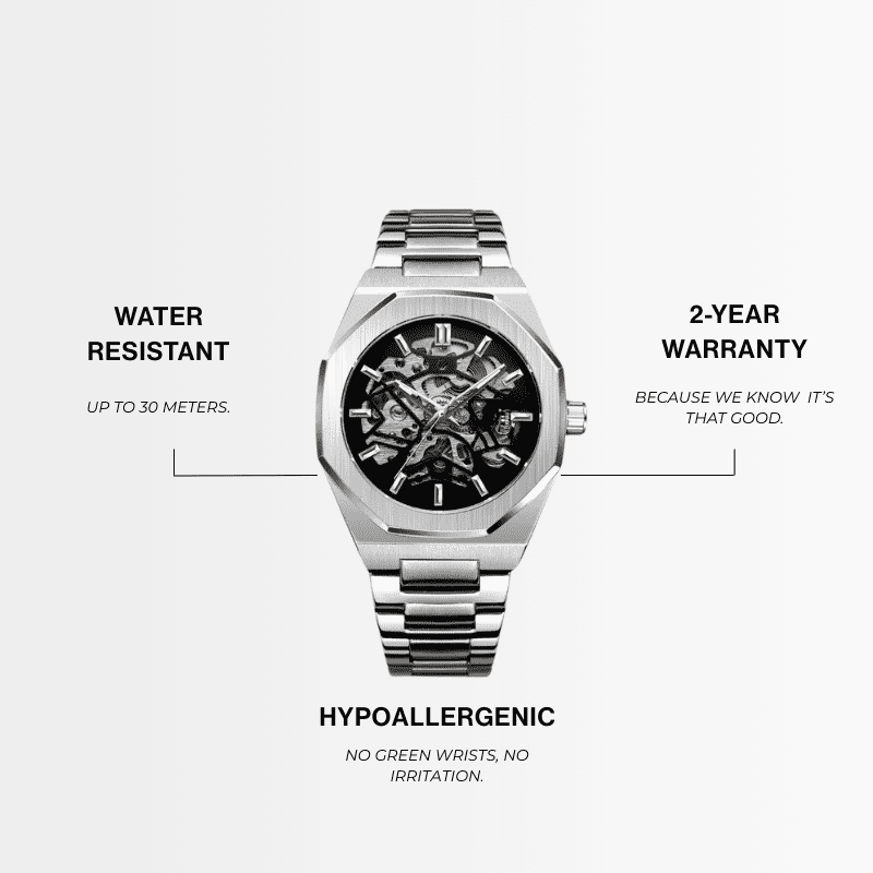 Automatic Watch – Stainless Steel Sapphire Edition