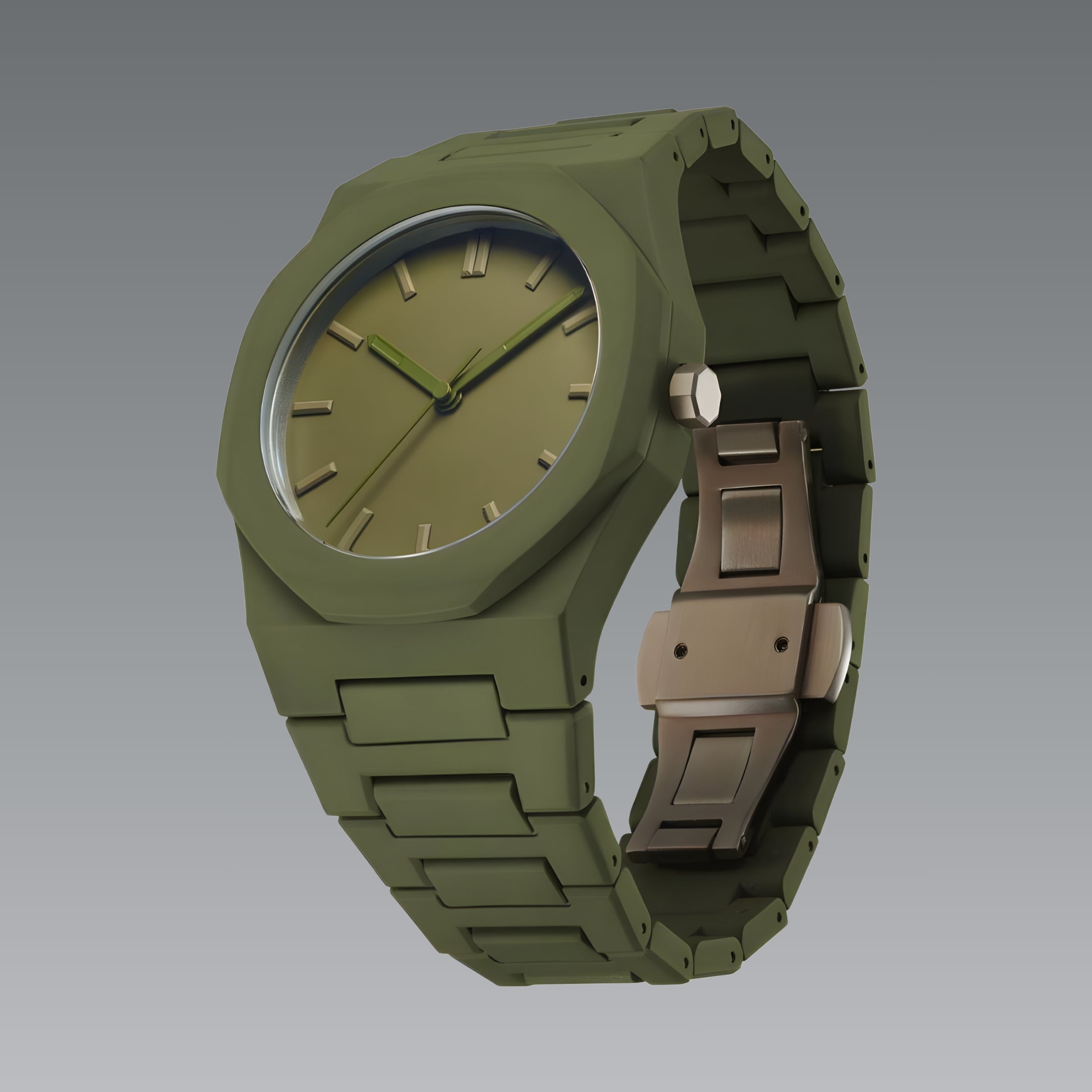 Quartz Watch – Polycarbonate Soft-Touch Forest Green Edition