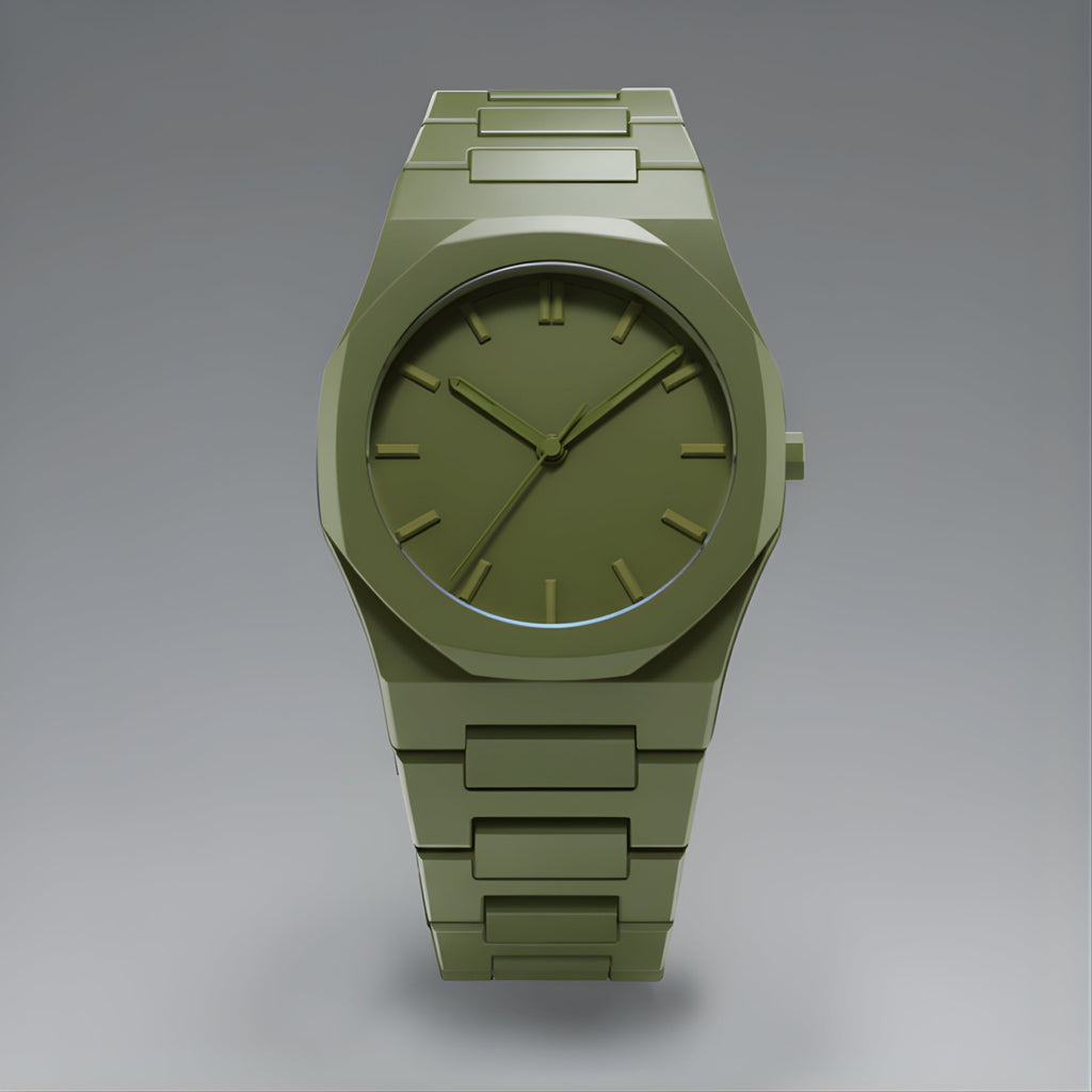 Quartz Watch – Polycarbonate Soft-Touch Forest Green Edition