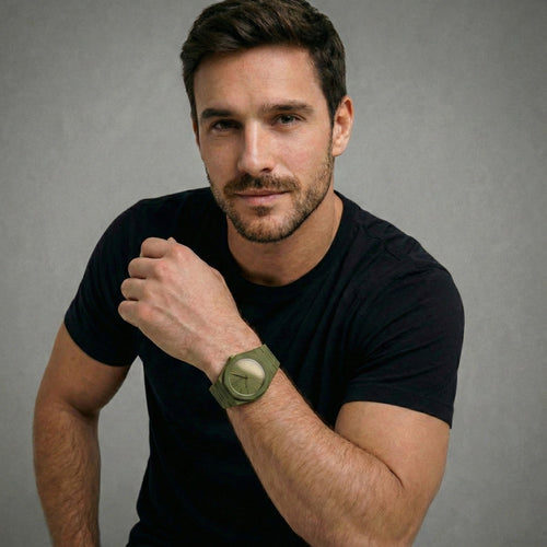 Quartz Watch – Polycarbonate Soft-Touch Forest Green Edition