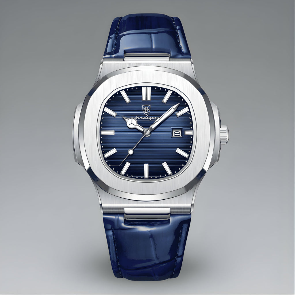 Quartz Watch – Leather Strap Date Luminous Edition