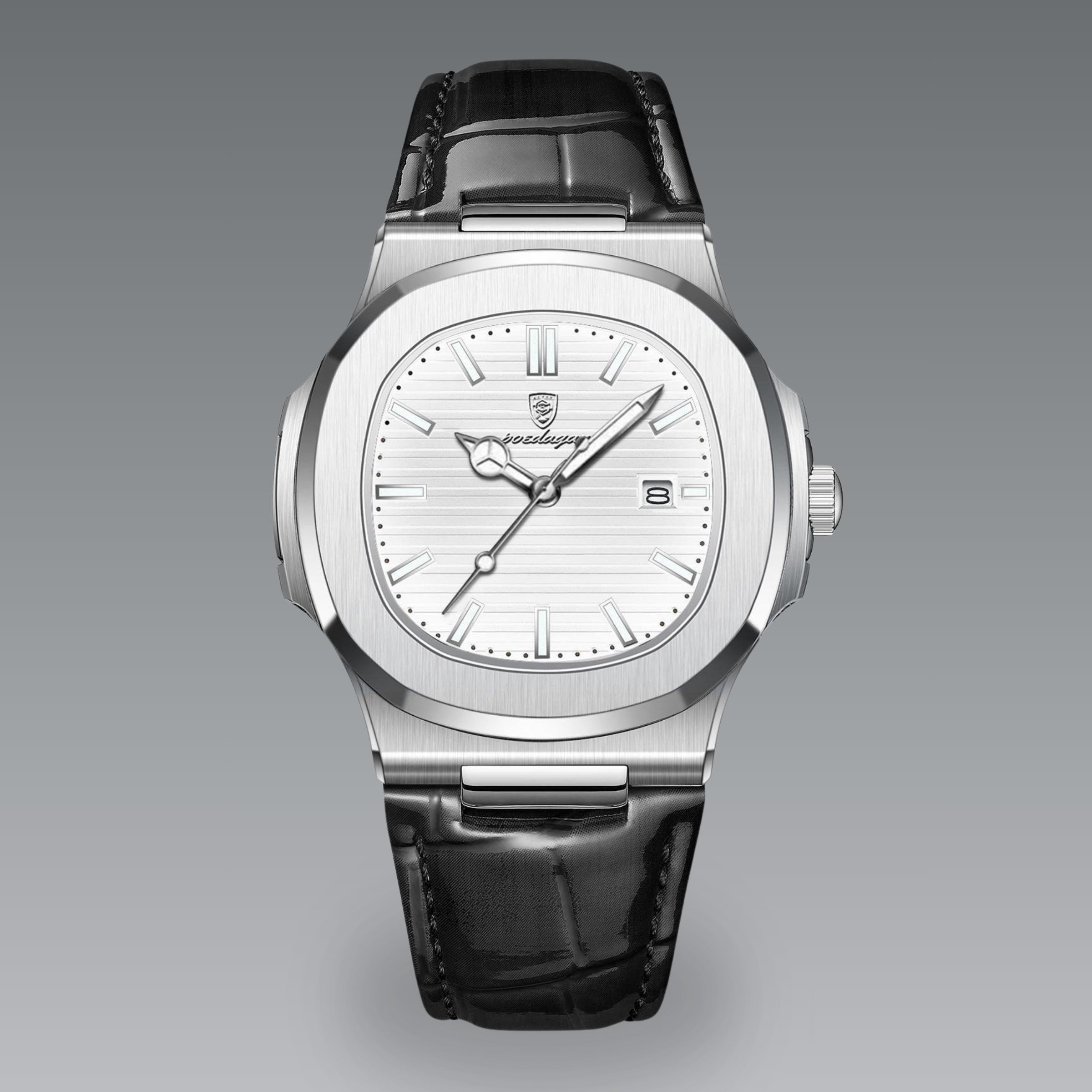 Quartz Watch – Leather Strap Date Luminous Edition