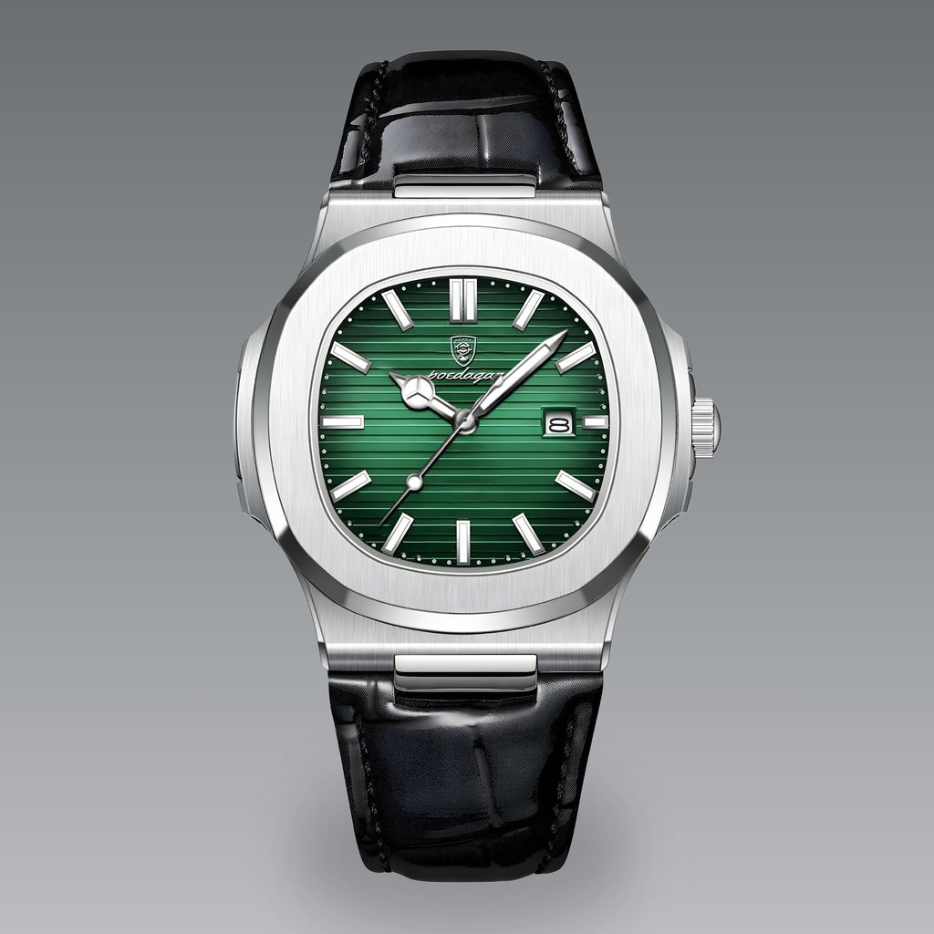 Quartz Watch – Leather Strap Date Luminous Edition