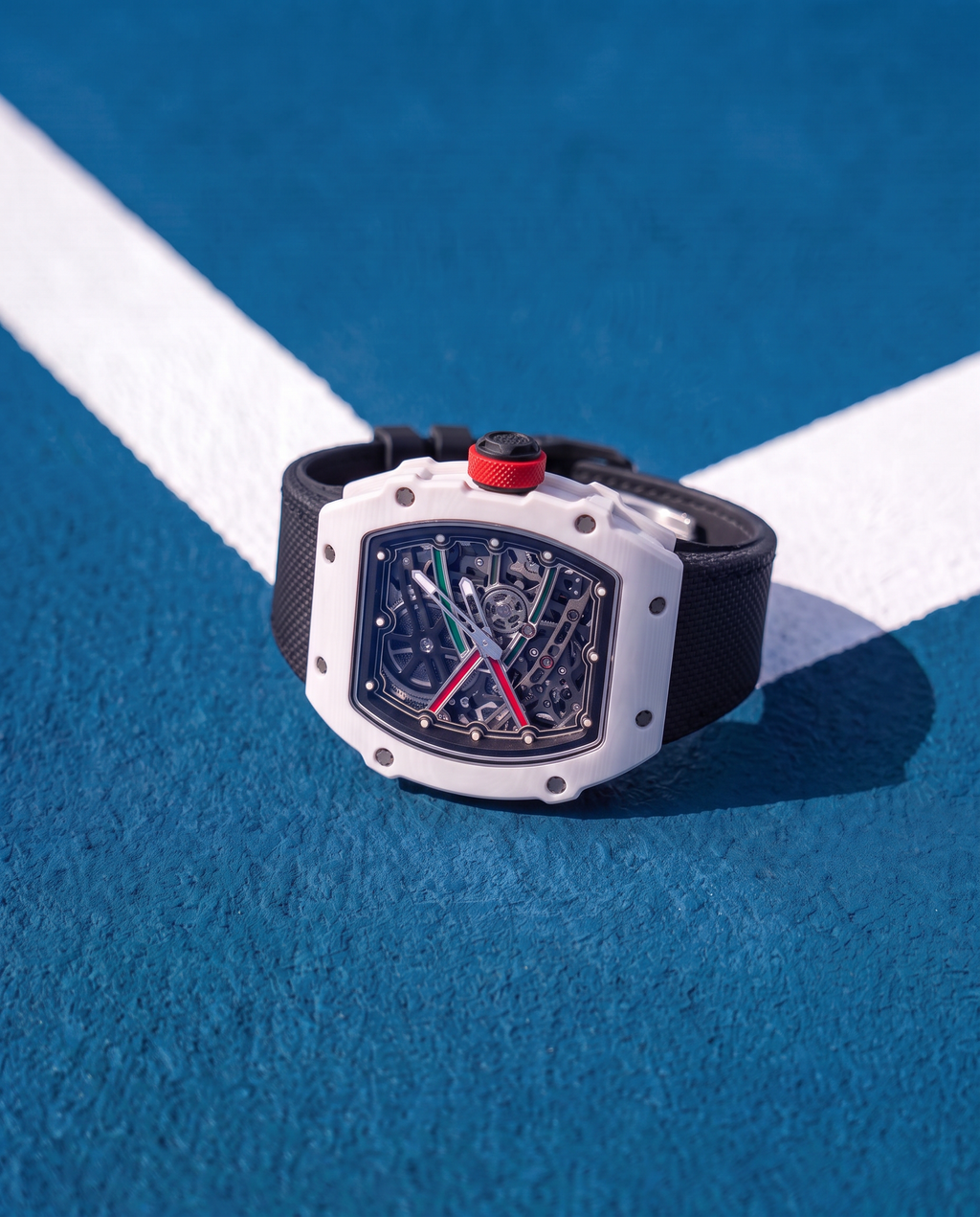 Skeleton Automatic Watch – White Monochrome Edition