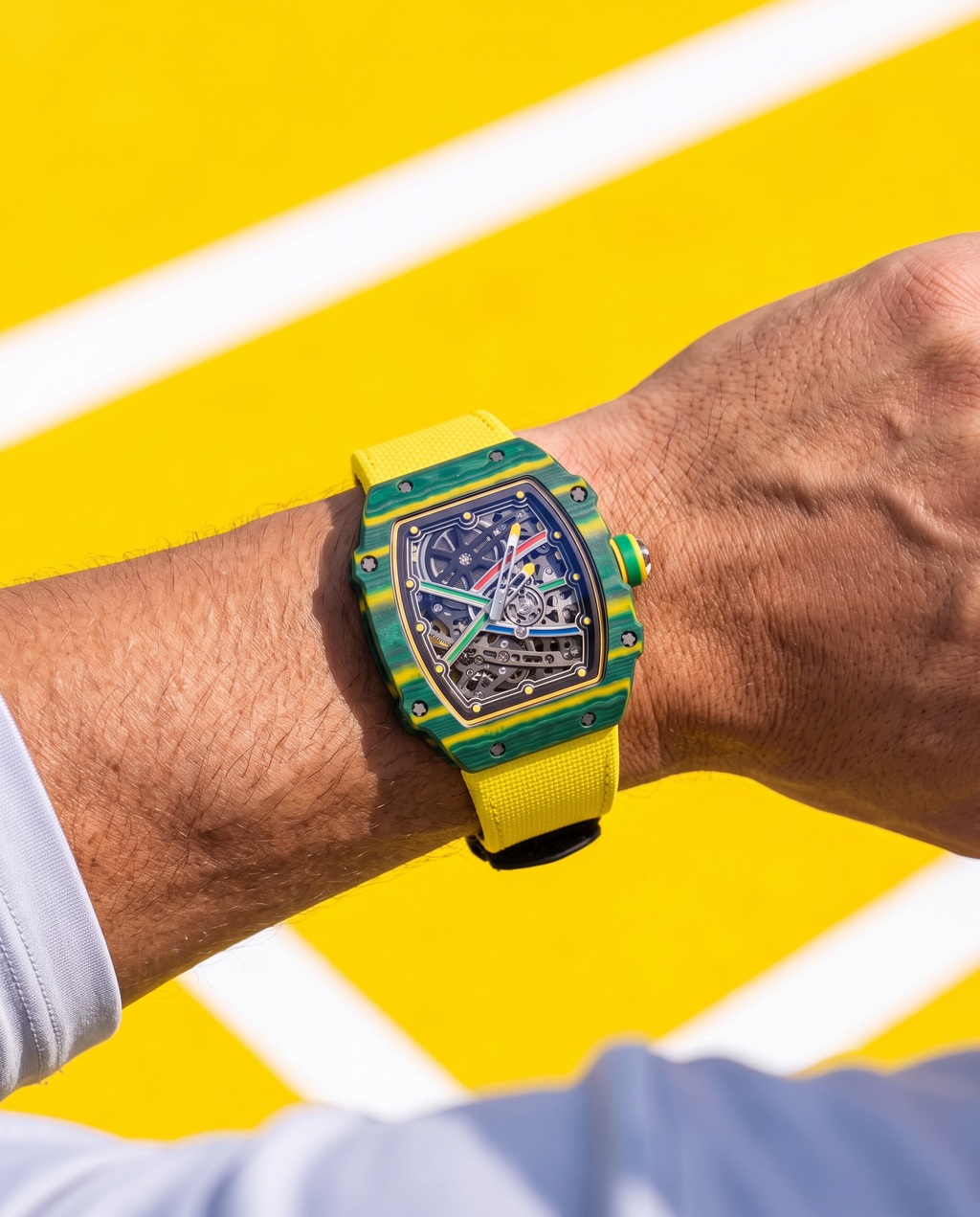 Skeleton Automatic Watch – Smiley Colorway